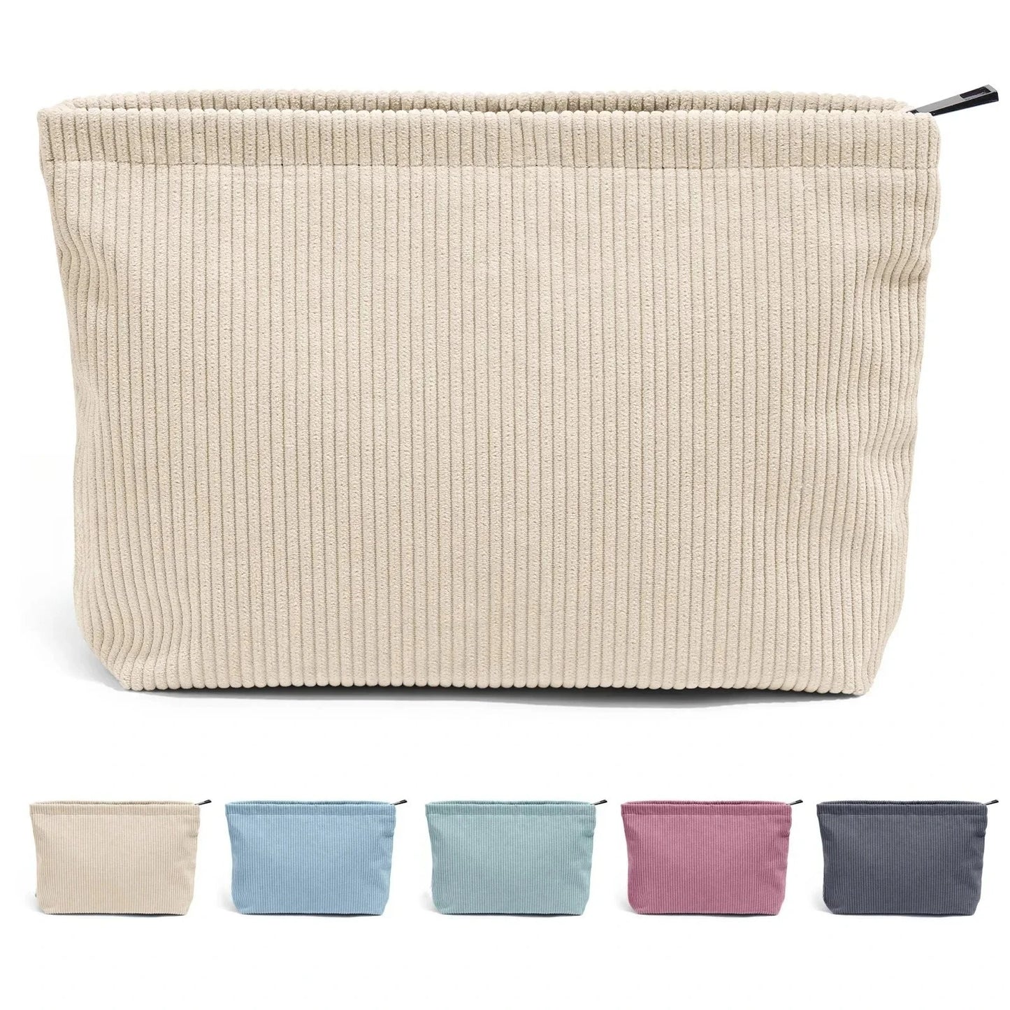 Corduroy Travel Cosmetic Bag