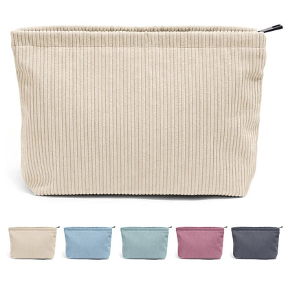Corduroy Travel Cosmetic Bag
