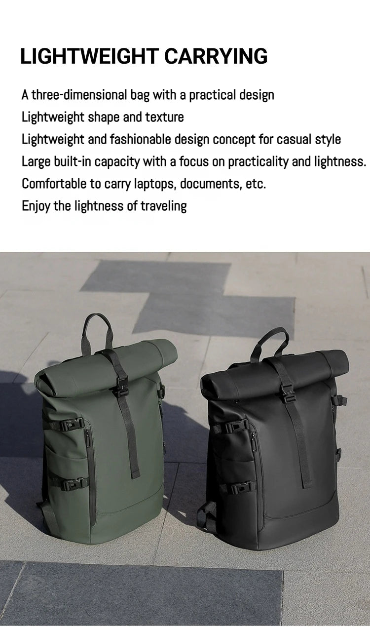 Unisex Urban Nomad Roll-Top Backpack