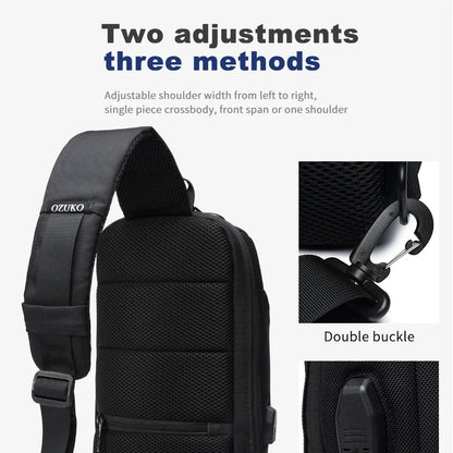 Men's Tripper Anti-Theft Lock Crossbody Messenger Bag