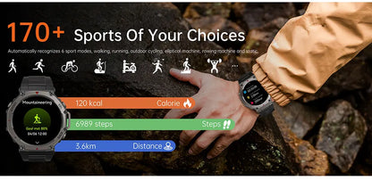 Men's T-Rex 3 GPS Smartwatch - 1.43" AMOLED, 5ATM Waterproof, Fitness Tracker for Men