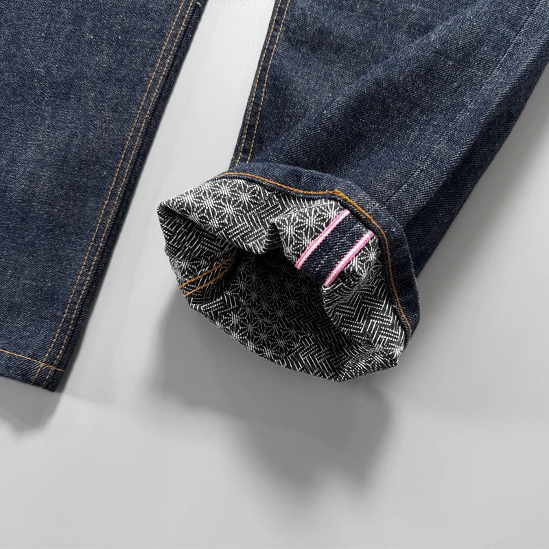 The Sakura Selvedge: Men's 16oz Japanese Heritage Straight-Leg Jeans