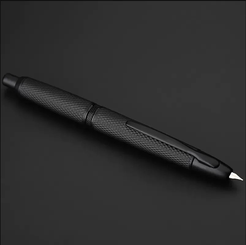 The Executive Grip: Metal Press Luxury Fountain Pen – Effortless Style, Precision Writing.