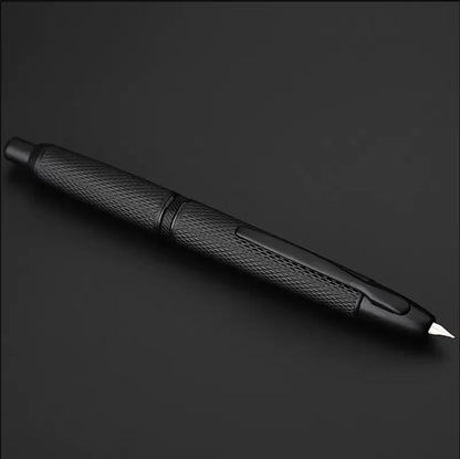 The Executive Grip: Metal Press Luxury Fountain Pen – Effortless Style, Precision Writing.
