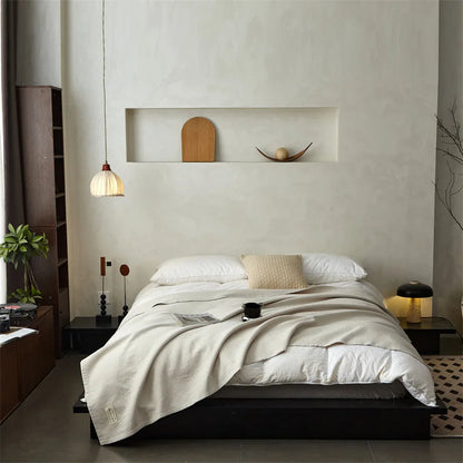 The Woven Sanctuary: All-Season Premium Cotton-Linen Drape Bedding