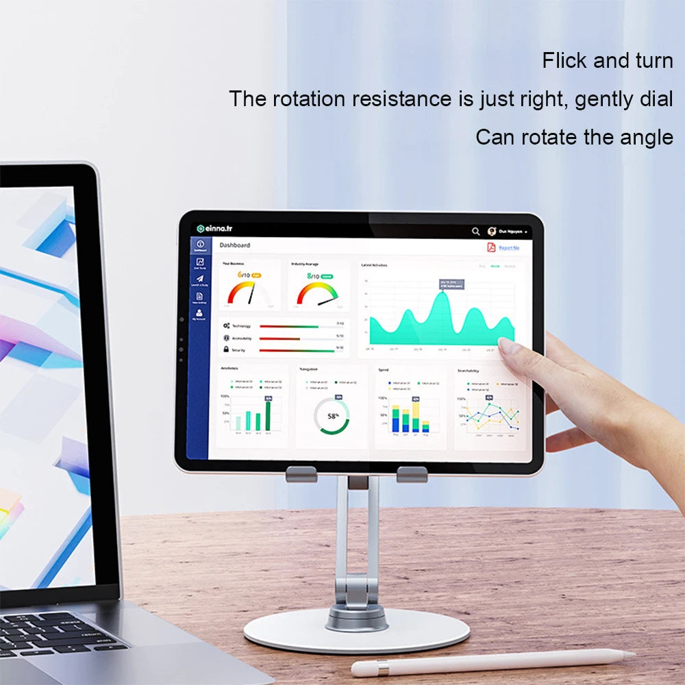The Orbit 360 | Precision-Engineered Desktop Command Center Mobile Tablet iPhone iPad Stand