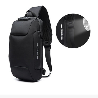 Men's Tripper Anti-Theft Lock Crossbody Messenger Bag