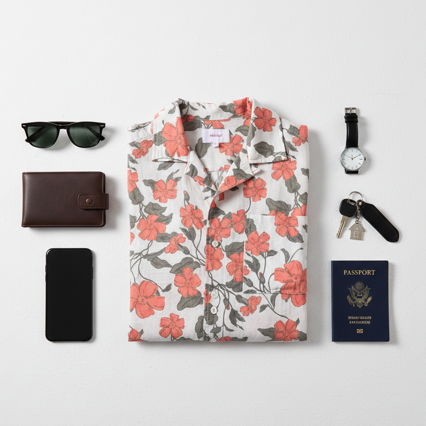 Sunset Hibiscus Cuban Collar Short Sleeve Shirt