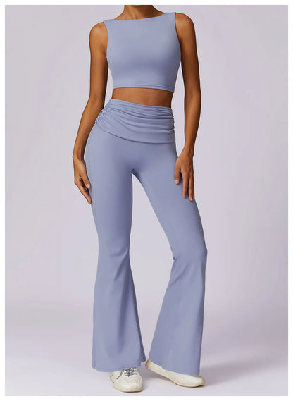 Women's Yoga & Gym Sport Vest | Seamless Knit Crop Top