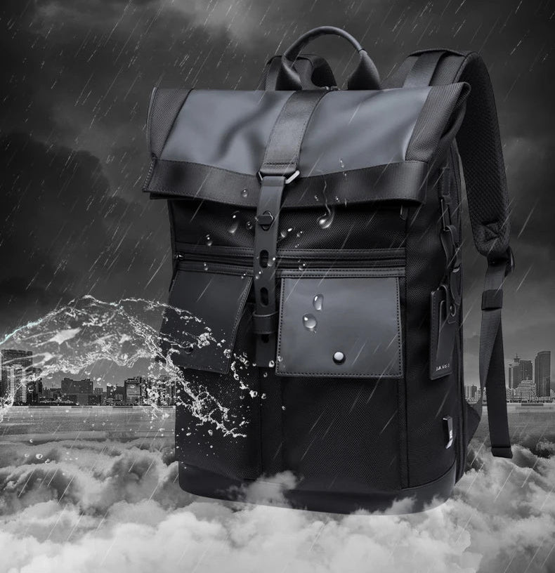 Bange Anti-Theft Urban Backpack 15.6” — Waterproof Softback with Belted Lock Detail