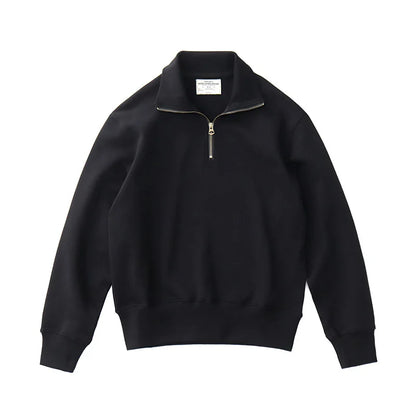 The Heritage Half-Zip: Men's American Retro Heavyweight Terry Sweatshirt