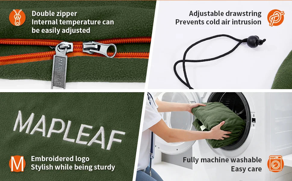 Cozy Chic: The MAPLEAF Fleece Sleeping Bag Cocoon