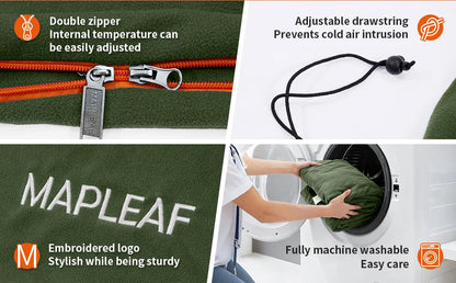 Cozy Chic: The MAPLEAF Fleece Sleeping Bag Cocoon