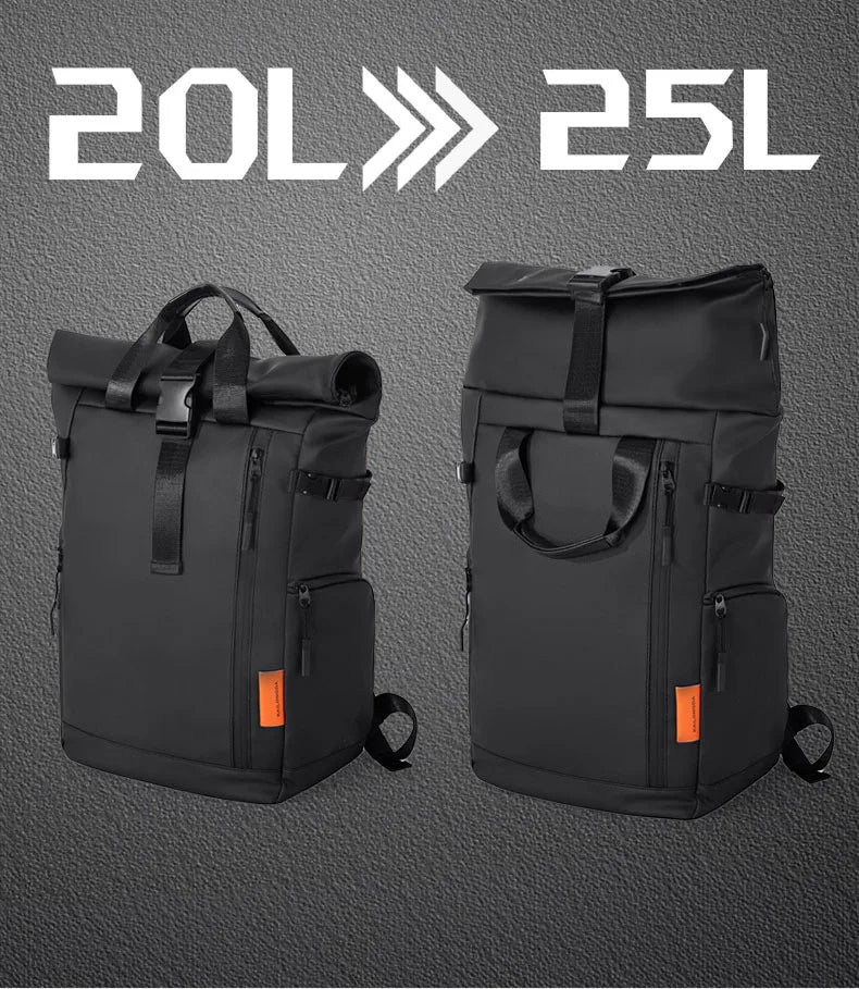 The Maverick Roll-Top Travel Laptop Rucksack | Urban Commuter, Outdoor, Camping Explorer, School  Backpack