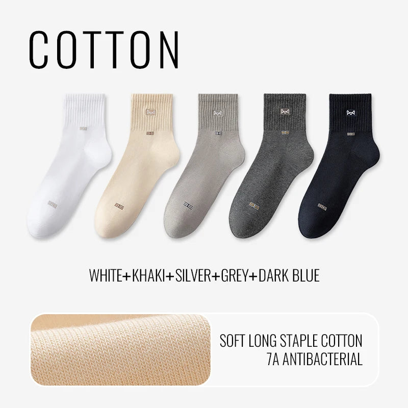 MiiOW Pure Cotton Crew Socks (5 Pairs)
