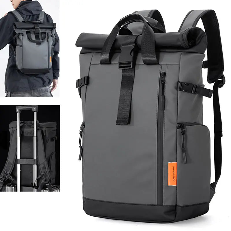 The Maverick Roll-Top Travel Laptop Rucksack | Urban Commuter, Outdoor, Camping Explorer, School  Backpack