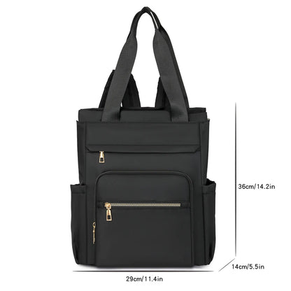 The Contemporary Carryall: Women's Chic Nylon Shoulder Backpack