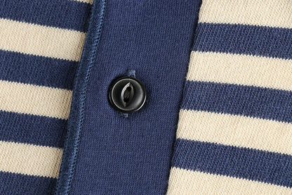 The Mariner's Heir: American Retro Men's Heavyweight Striped Henley