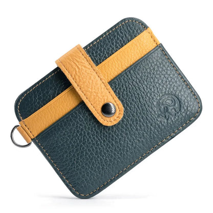 Unisex Top Grain Leather Slim Wallet | Ultra-Thin Mini Purse & Card Holder