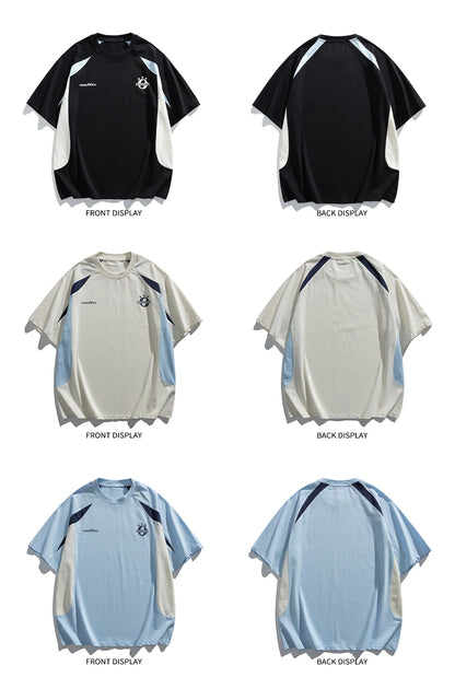 The Off-Pitch Essential: Retro-Sport Patchwork Tee