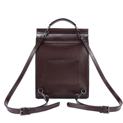 Women's Cowhide Leather Backpack | Convertible Crossbody & Shoulder Bag