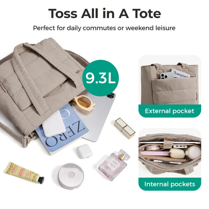 The Puffer Chic Tote: Your Elevated Everyday Companion