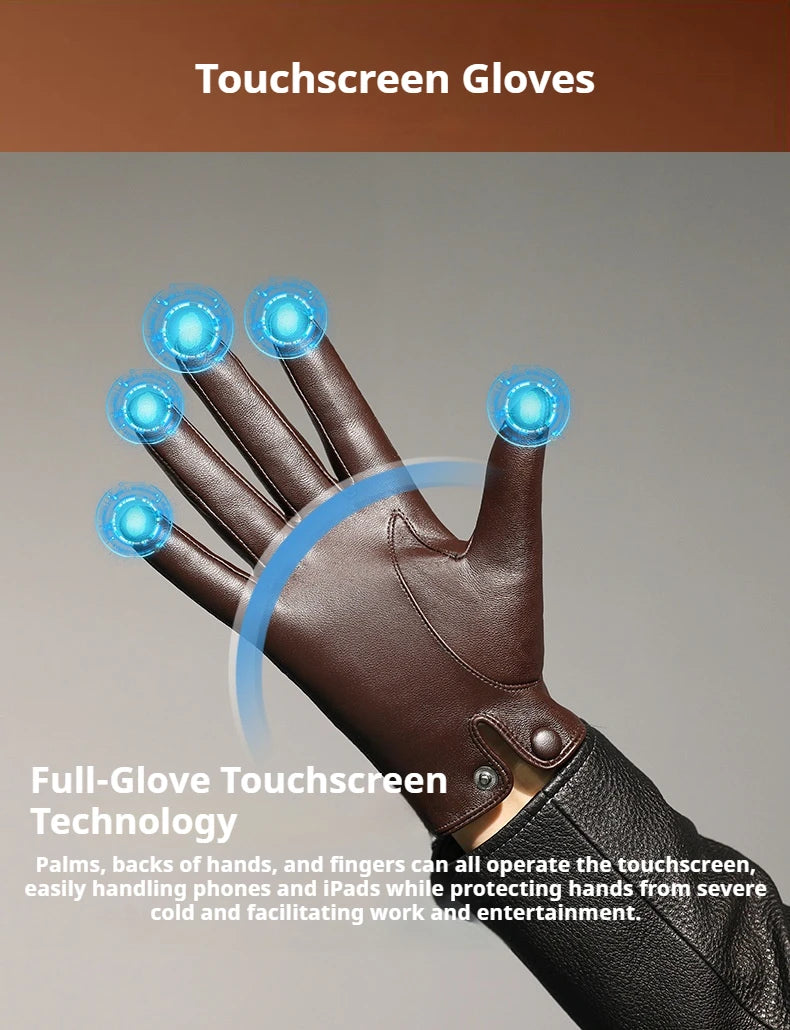 Men's Genuine Leather Gloves for Men