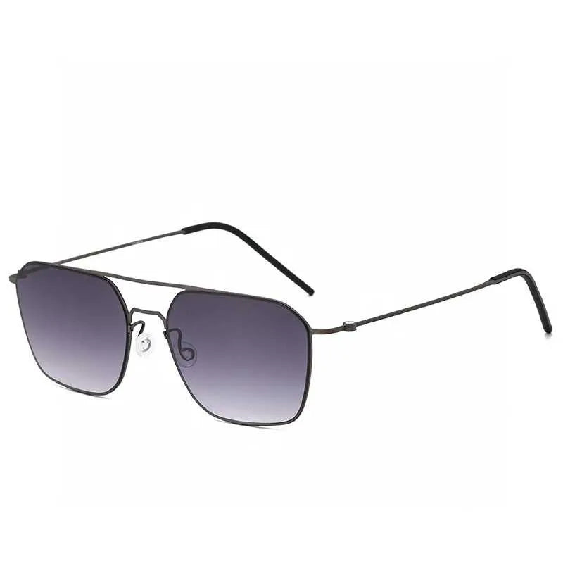 Sunglasses with gradient lenses on a white background