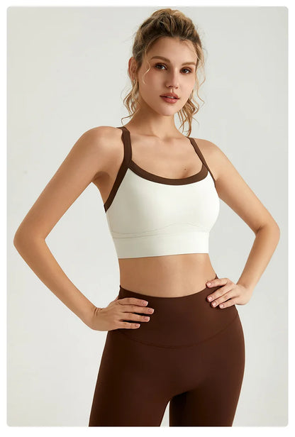 High-Impact Sculpt &amp; Support Yoga Vest Sports Bra