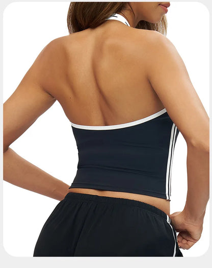 The Sculpt Halter: Retro-Chic Performance Sports Vest