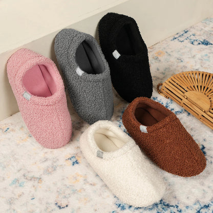 Women's Soft Curly Cozy Loafer Slippers with Polar Fleece Lining
