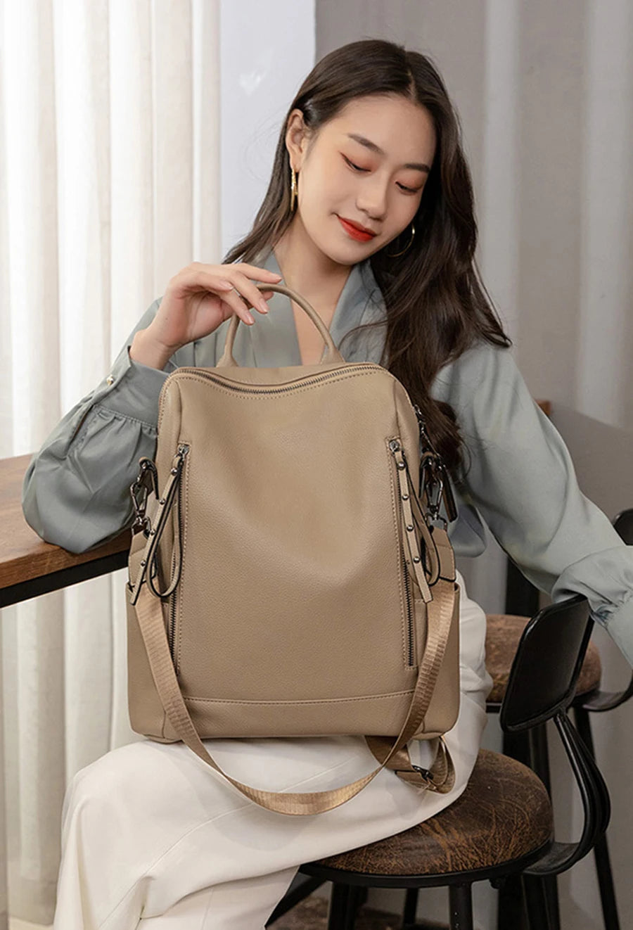 Women's Genuine Leather Backpack