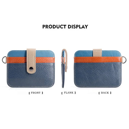 Unisex Top Grain Leather Slim Wallet | Ultra-Thin Mini Purse & Card Holder