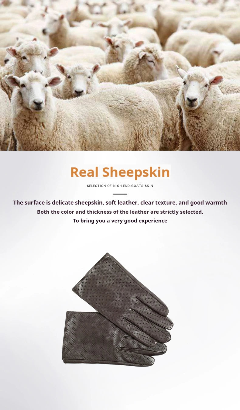 Men's Genuine Leather Gloves for Men