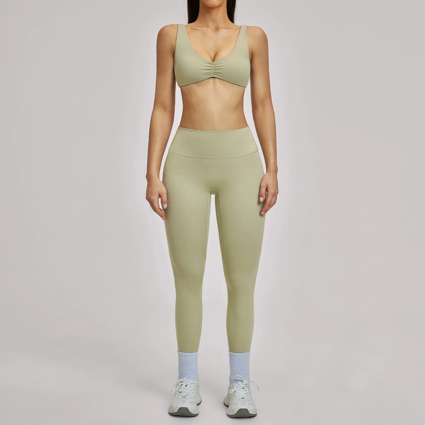The Aura Ribbed Seamless Sports Yoga Set