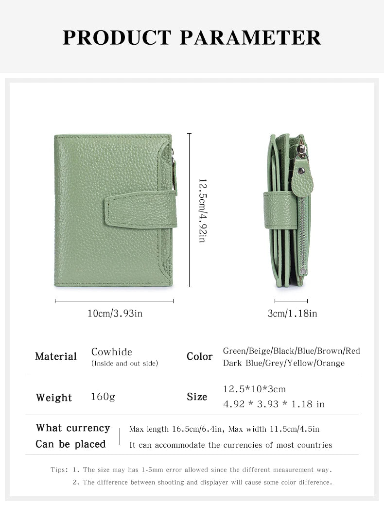 Women's Existentialist Compact RFID Wallet  | Top Grain Leather