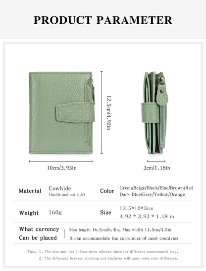 Women's Existentialist Compact RFID Wallet  | Top Grain Leather