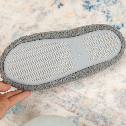 Women's Soft Curly Cozy Loafer Slippers with Polar Fleece Lining