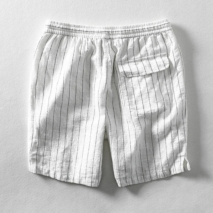 Striped shorts on a gray background
