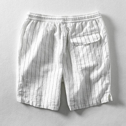 Striped shorts on a gray background