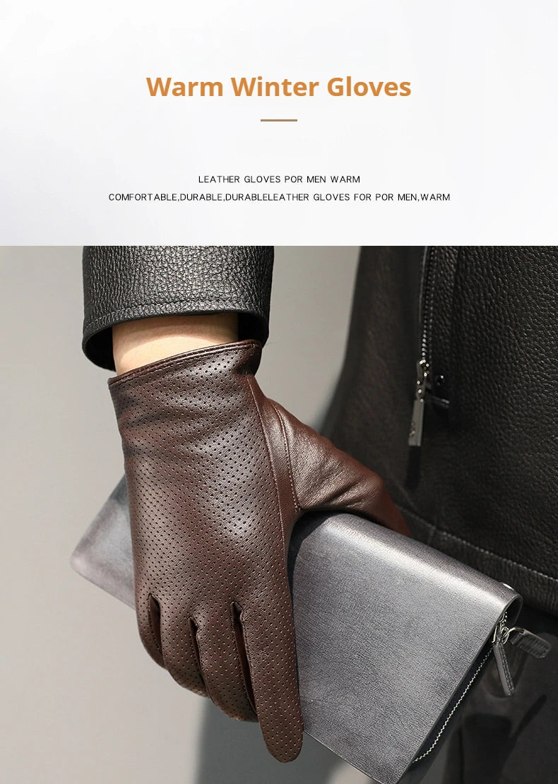 Men's Genuine Leather Gloves for Men