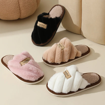 Women's Winter Warm Plush Slippers | Non-Slip, Soft Comfort for Indoor Home