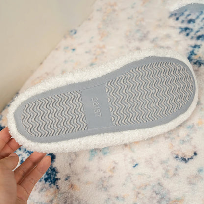 Women's Soft Curly Cozy Loafer Slippers with Polar Fleece Lining