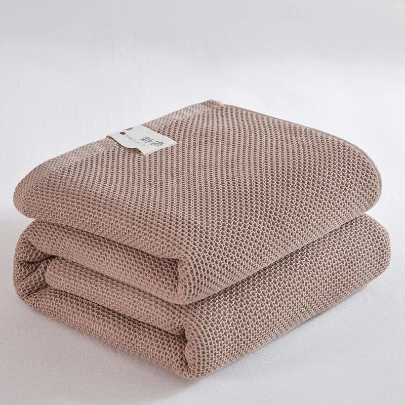 Air-Knit Waffle Summer Blanket | 100% Cotton