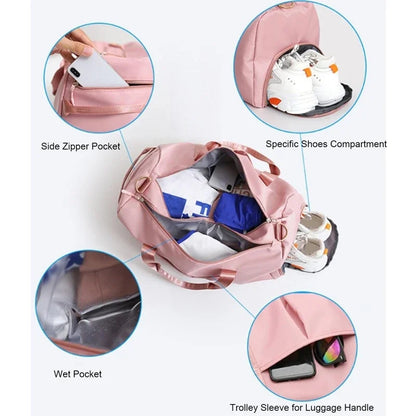 Women's Duffel Bag with Shoe Compartment