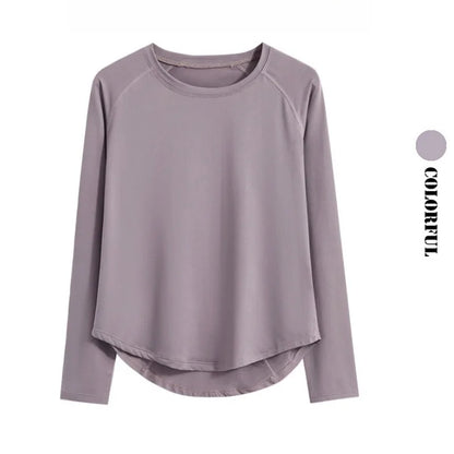 Purple long-sleeve shirt on a white background with 'COLOREL' branding.