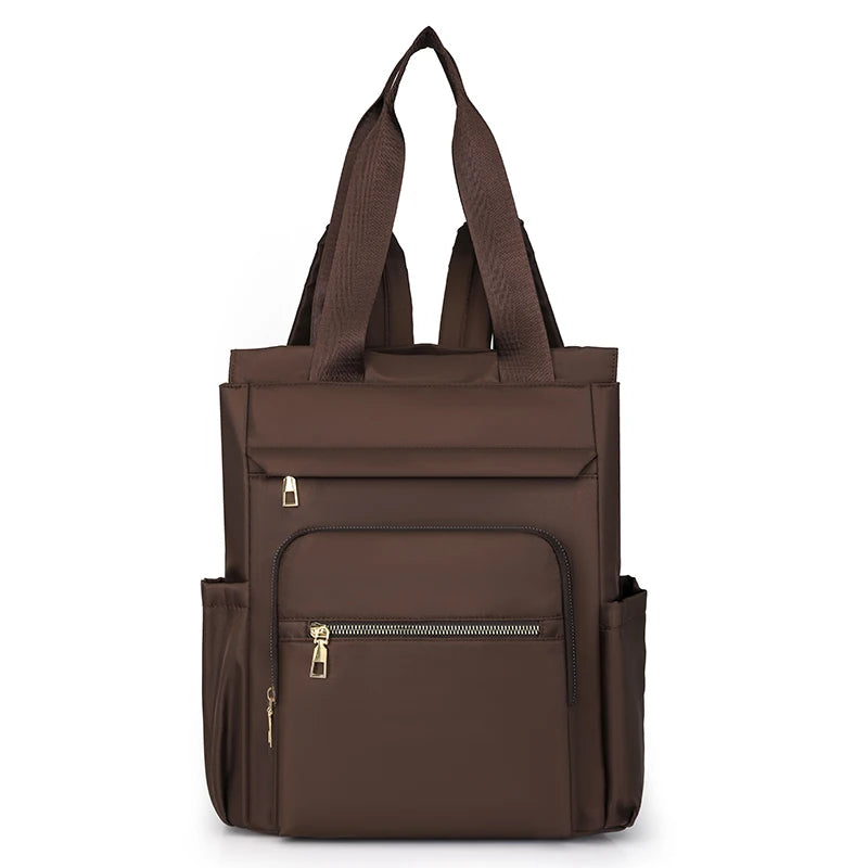 The Contemporary Carryall: Women's Chic Nylon Shoulder Backpack