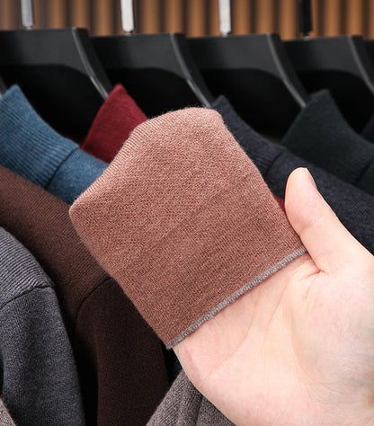 Men's Stand Collar Half Zip Knit