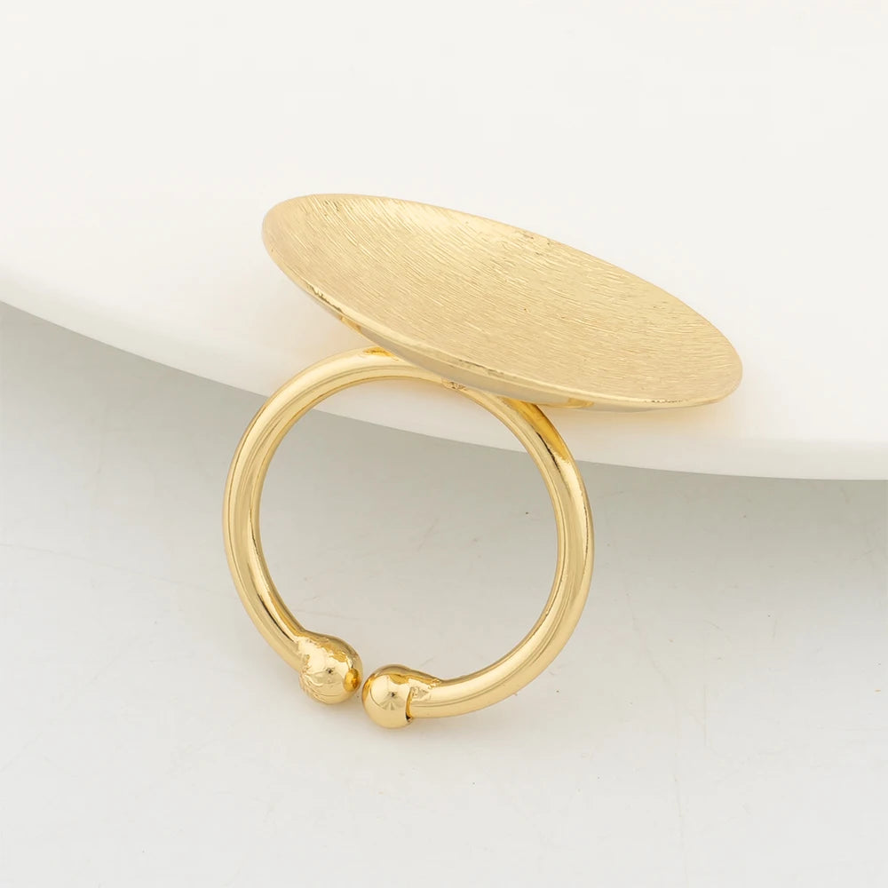 Geometric Round jewellery Set 18K Gold colour