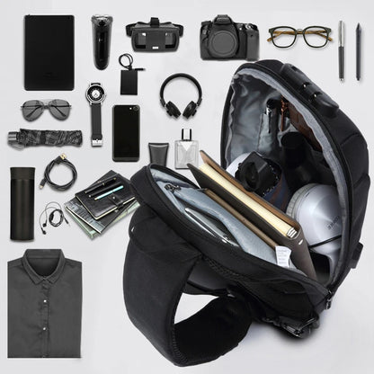 Men's Tripper Anti-Theft Lock Crossbody Messenger Bag